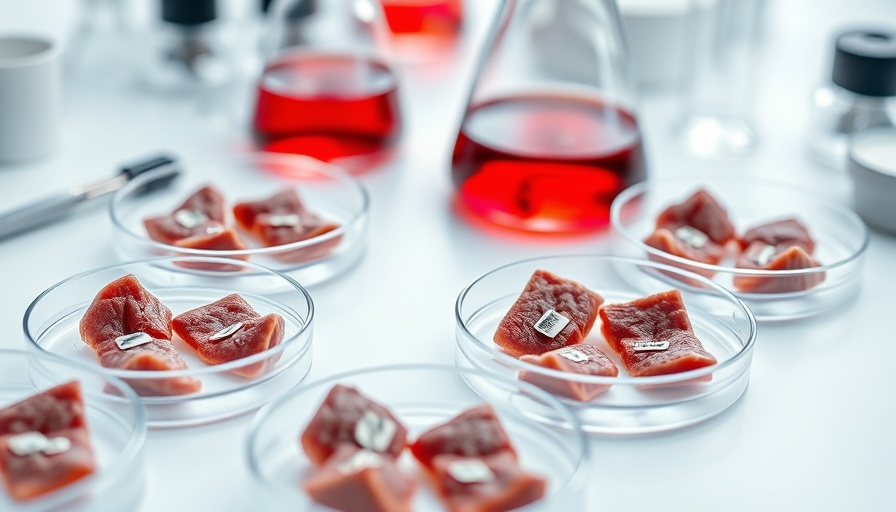 Chemical safety in cultivated meat research with petri dishes and lab tools.