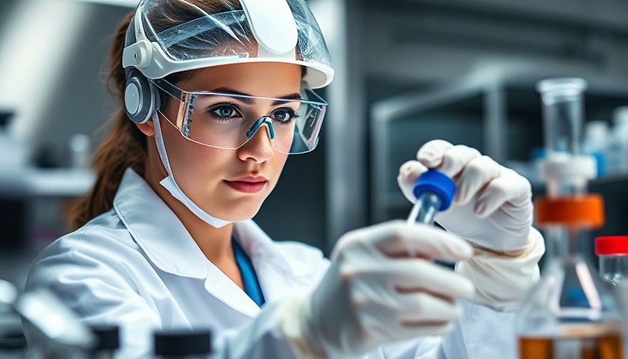 Scientist in lab handling equipment, highlighting public health research risks.