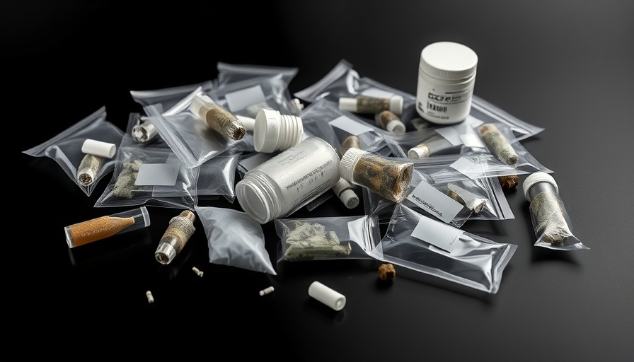 Assorted drug paraphernalia in Massachusetts drug arrests.