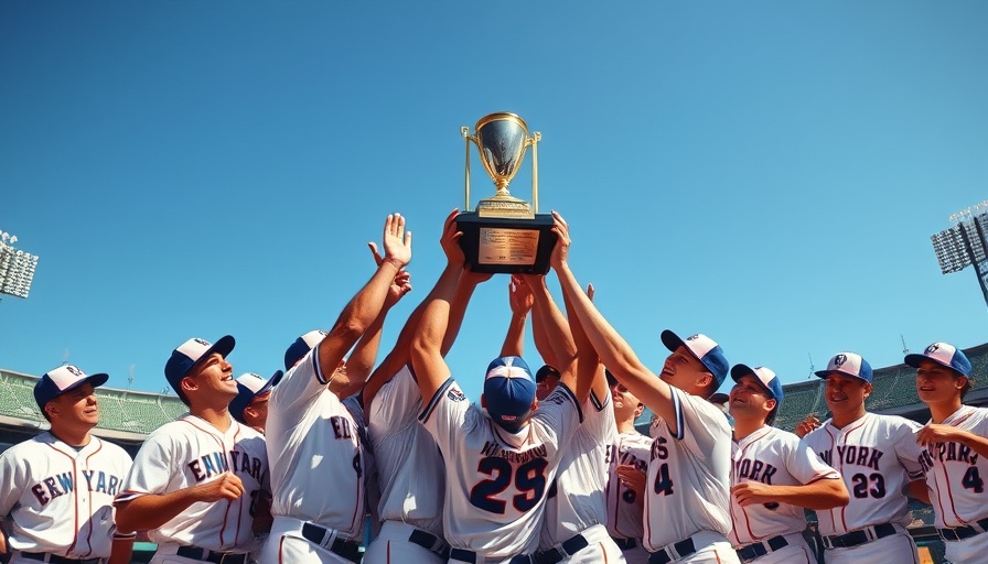 North Reading baseball team celebrates championship victory.
