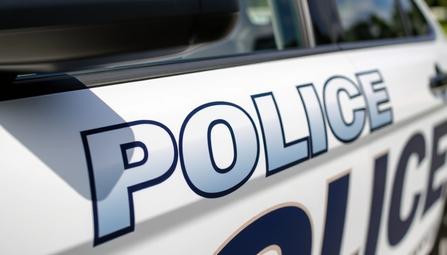 Close-up of Taunton police car door for shooting investigation