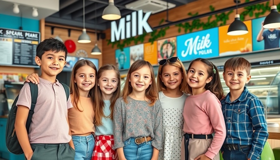 Janie and Jack Milk Bar collection with children posing.