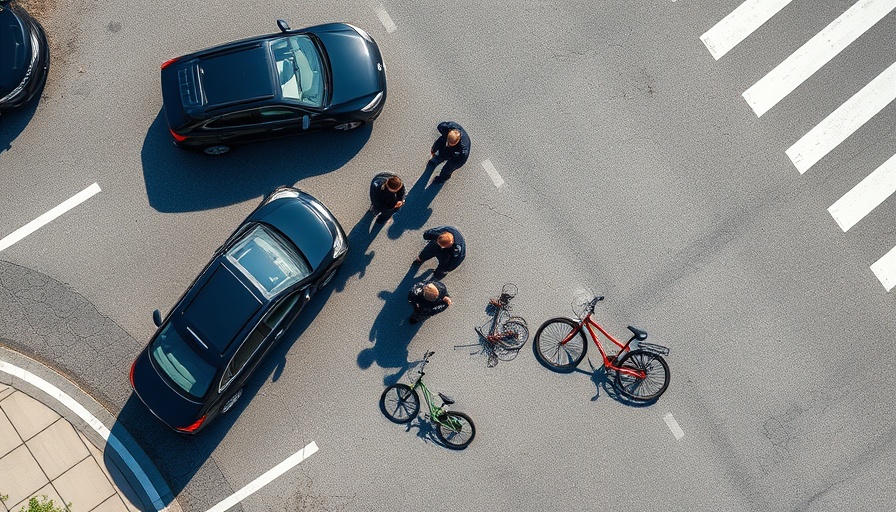 Aerial view of Plymouth e-bike crash scene with responders.
