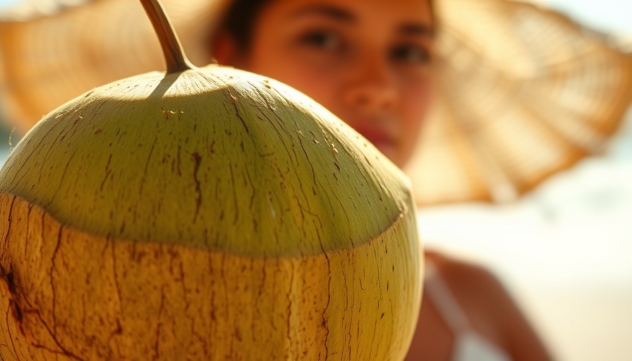 Diy coconut oil facial cleanser inspiration on sunny beach.