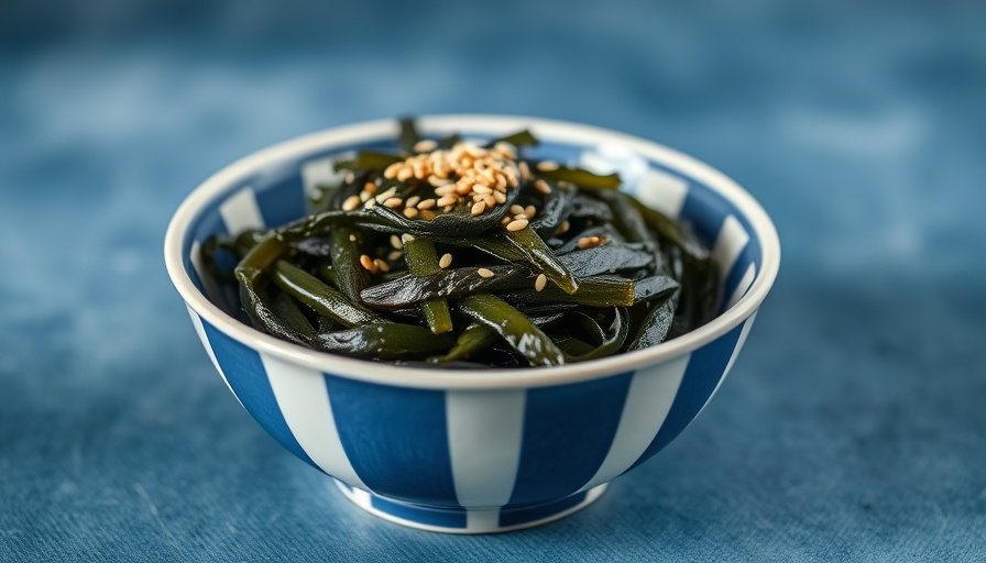 Seasoned seaweed in a bowl, a natural source of iodine.