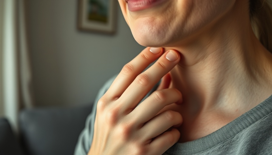 Person focusing on thyroid health, highlighting plant-based diet impact.
