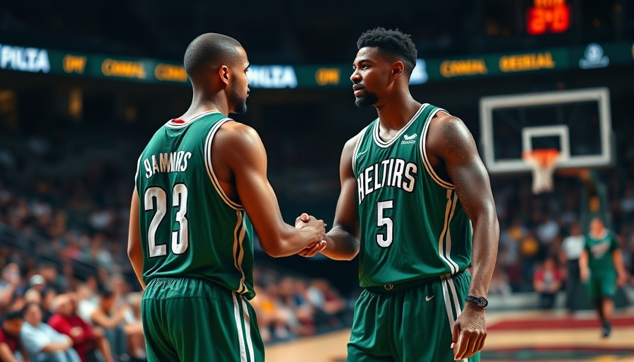 Jayson Tatum and Jaylen Brown sharing handshake; injury updates focus.