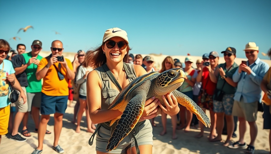 Cape Cod Sea Turtle Release event with crowd photographing.