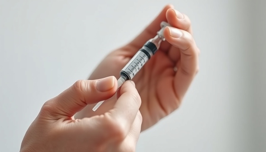 Close-up of hands with a syringe, highlighting weight loss drugs pancreas risks.