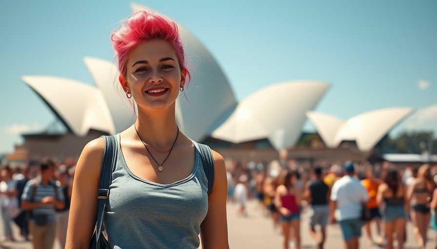 Young woman at Sydney Opera House finding a working holiday visa job in Sydney.