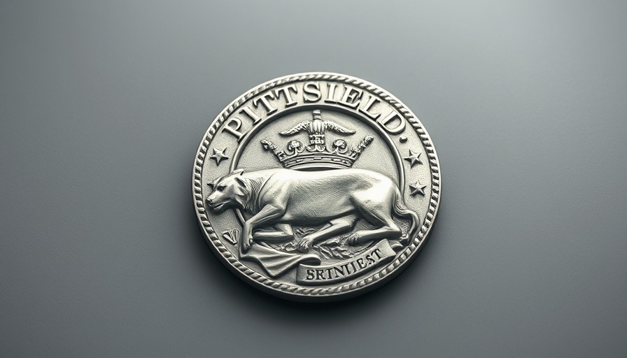 Pittsfield city seal on grey background.
