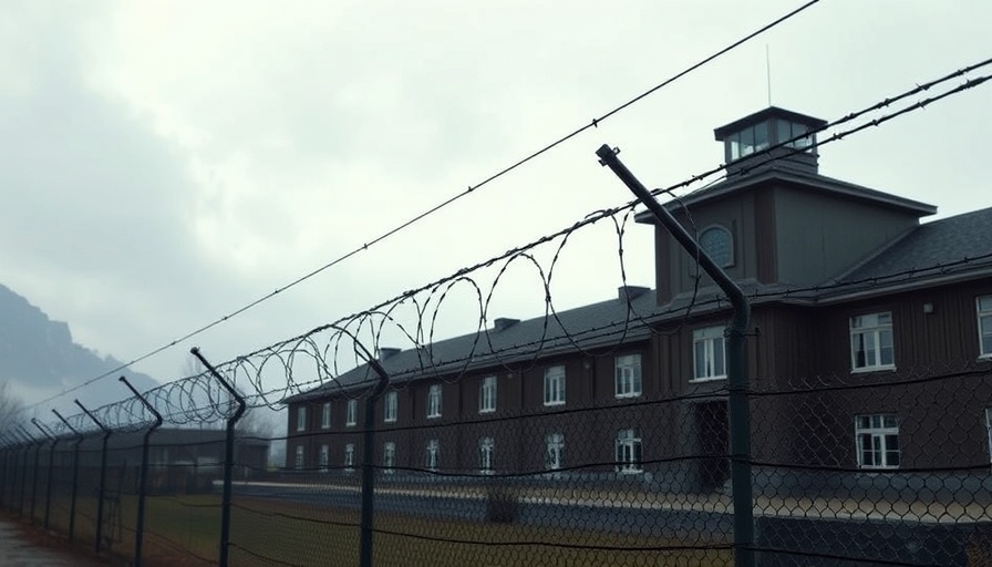 High-security prison fence with barbed wire, Georg Bingham rage incarceration.