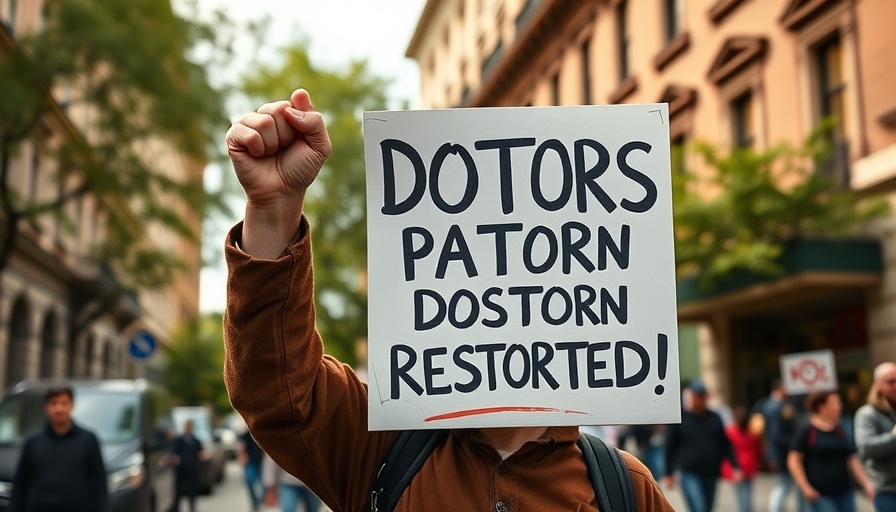 NHS strike news: Protestor advocating for doctors' pay restoration.