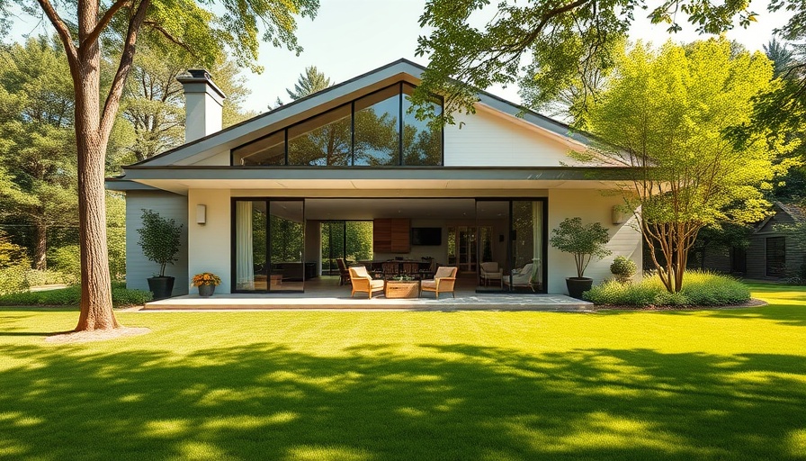 Affordable outdoor improvement ideas: modern house with lush lawn