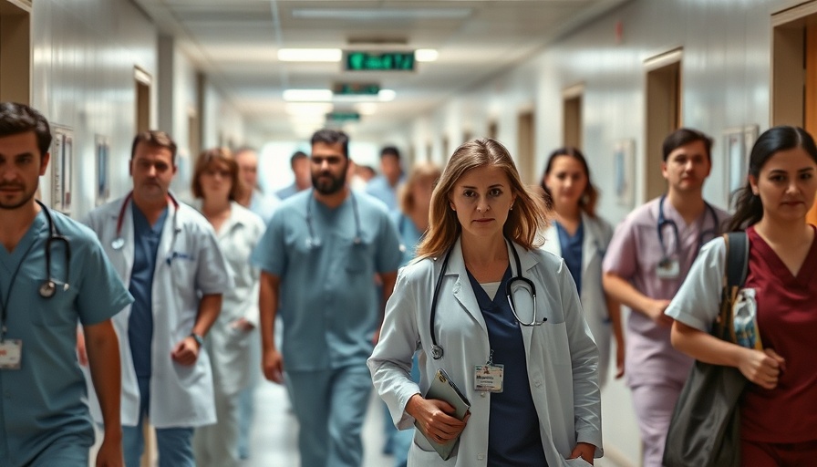 Hospital staff busy in corridor, illustrating NHS strike impact on patients.
