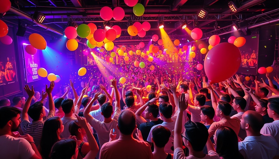 Homobloc Ibiza debut party with energetic crowd and vibrant decor.