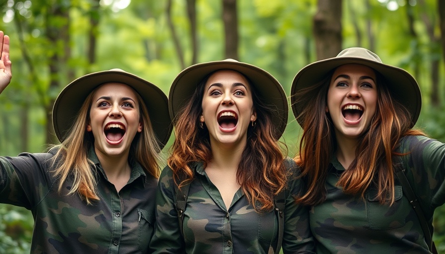 The Hunting Wives Season 2 news: women excited in forest scene.