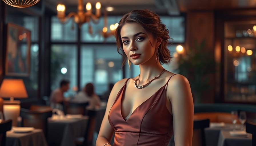 Elegant dress with accessories for date night style tips.