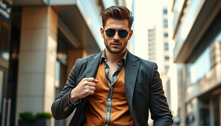 Confident man in urban setting, October 2025.