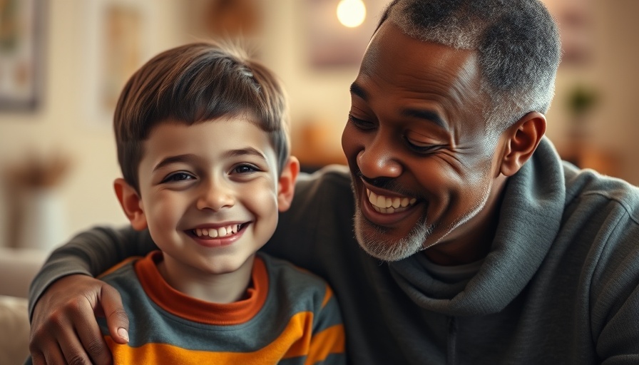 Harrison cancer journey, young boy and man sharing a supportive moment.