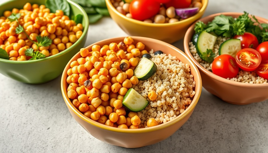 Colorful vegan bowls showcasing sensory-specific satiety concept.