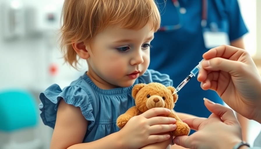 Child receiving COVID-19 vaccine in medical setting