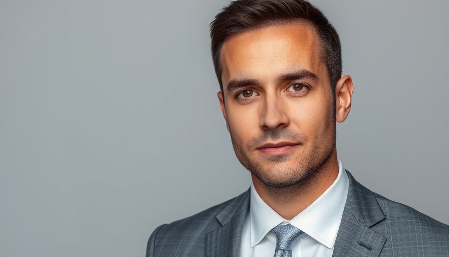Professional portrait in gray suit discussing new tariffs on furniture.