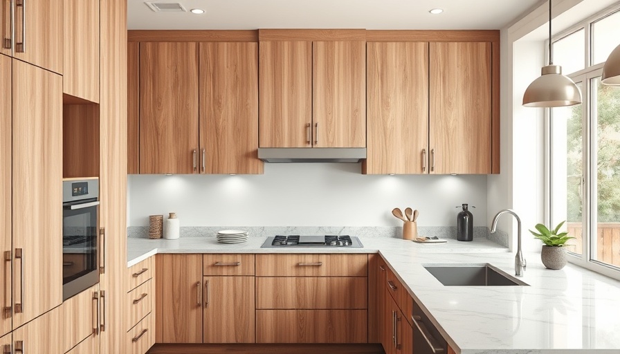 Modern kitchen highlighting cabinet height from floor with wooden finish.
