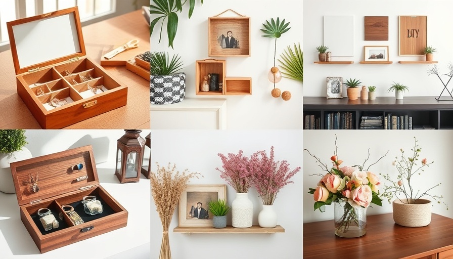 Small-Scale DIY Projects for Homeowners collage of creative home crafts.