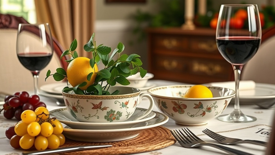 MacKenzie-Childs Gray Malin collection dining setup with elegant design.