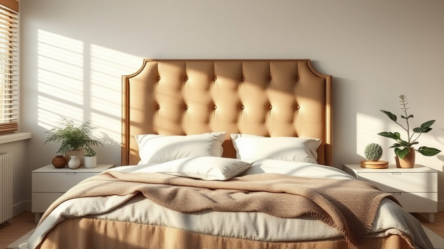 Elegant headboard in modern bedroom design with cozy ambiance.