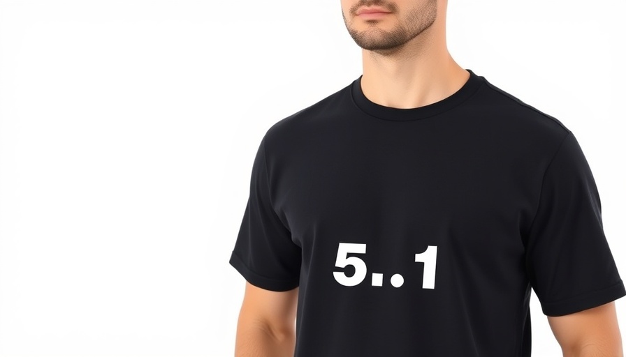 5.11 Tactical t-shirt on a male model, featuring logo prominently.