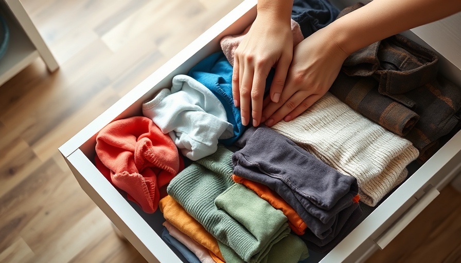 Neatly folded clothes in a drawer - organizing your home.