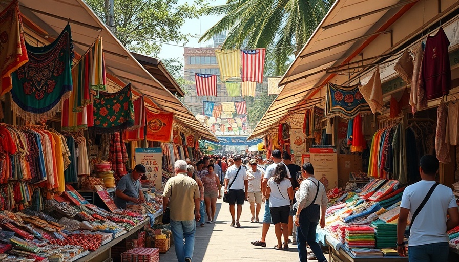 Vibrant HPMA April Market events at The Point under sunny skies.