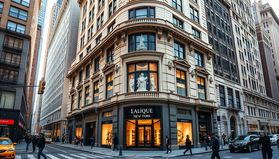 Lalique New York flagship store on a busy street