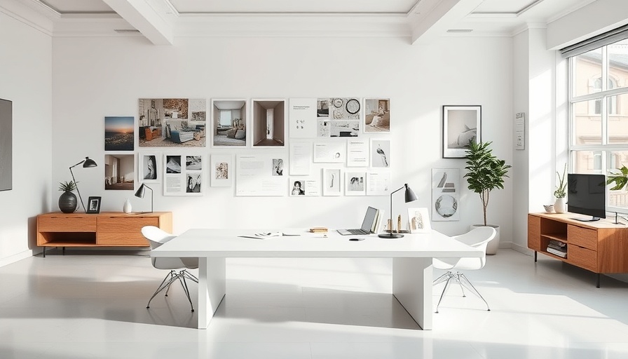 Creative workspace showcasing business strategies for interior designers.