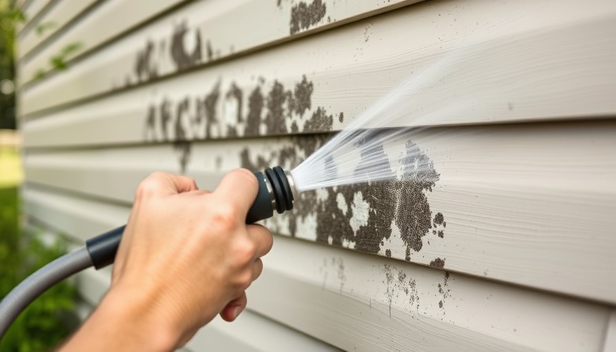 Pressure washing mold from a house's exterior siding