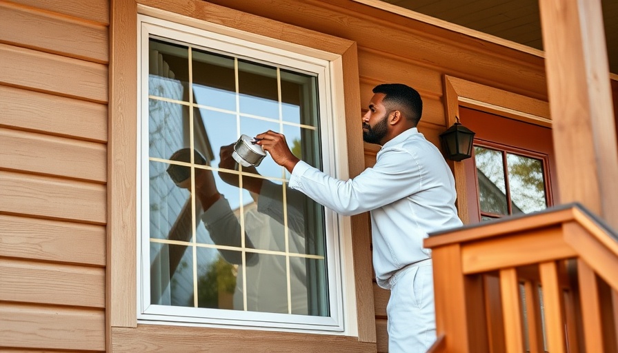 Professional painter working on a window frame for 2025 home painting trends.