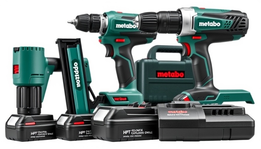 Save Big on Metabo HPT Nailer with cordless drill set, battery, and charger.