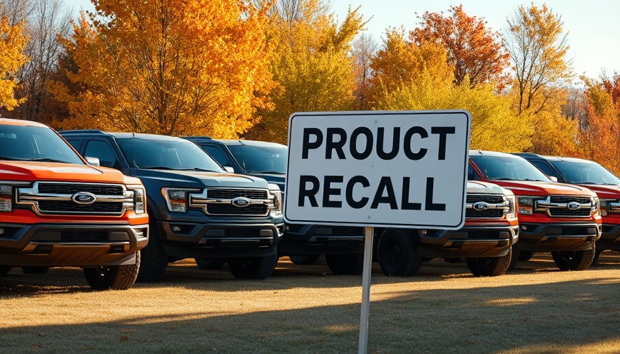 Ford Bronco child lock recall leads to product notice in scenic autumn setting.