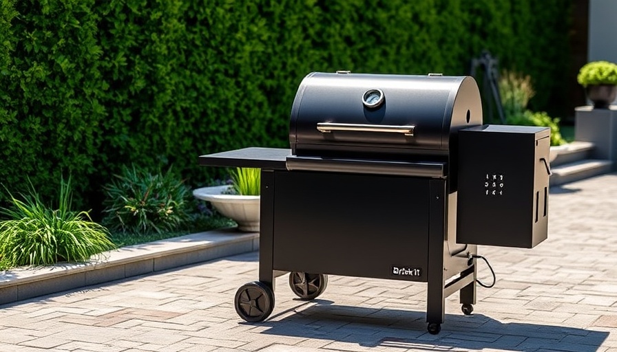 Brisk It Argo 640 AI-Enabled Pellet Grill on a patio.