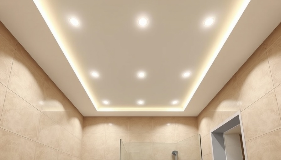 Modern bathroom ceiling lighting ideas with recessed LEDs.