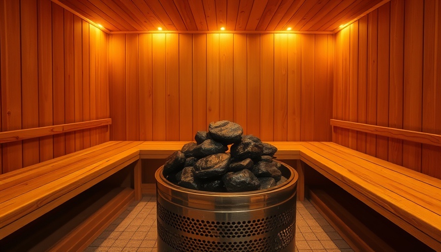 Warm wooden sauna with heated stones highlighting dry sauna benefits.