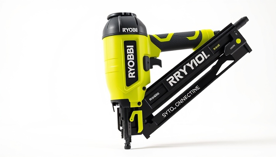 Save 29% on Ryobi nailer with vivid green and black design.