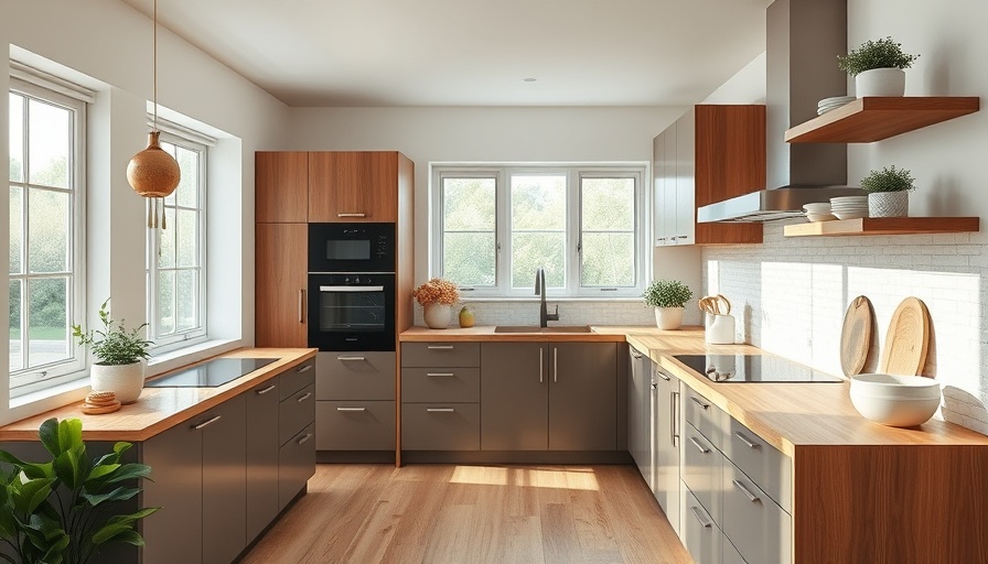 DIY Kitchen Projects: Modern kitchen with wooden island and decor.
