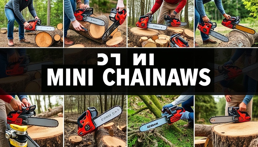 Best Mini Chainsaw 2025 guide featuring various models in action.