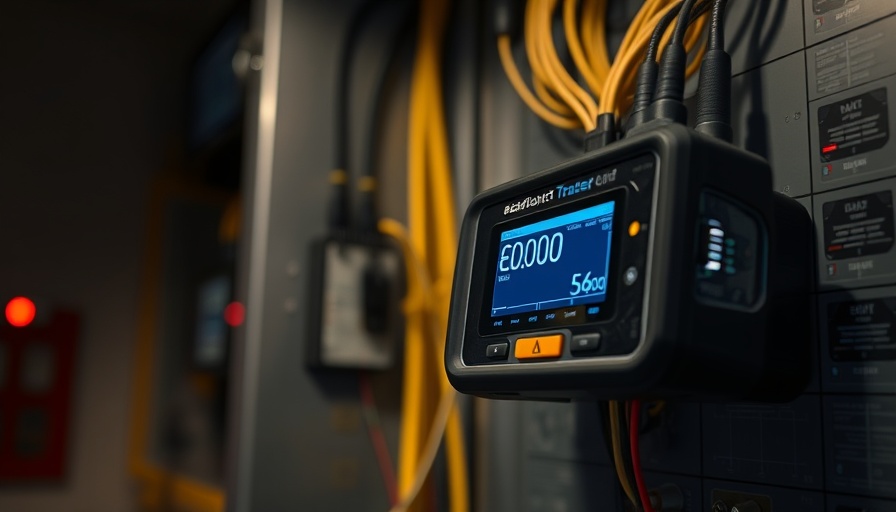 Ideal SureTrace Pro Circuit Tracer displaying 478 volts connected to panel.