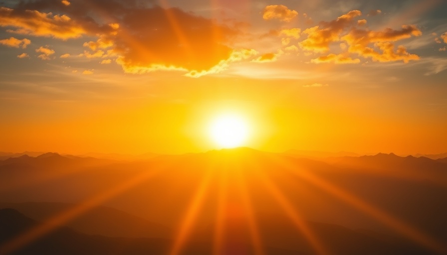 Transforming endings into new beginnings with a vibrant sunrise over mountains.