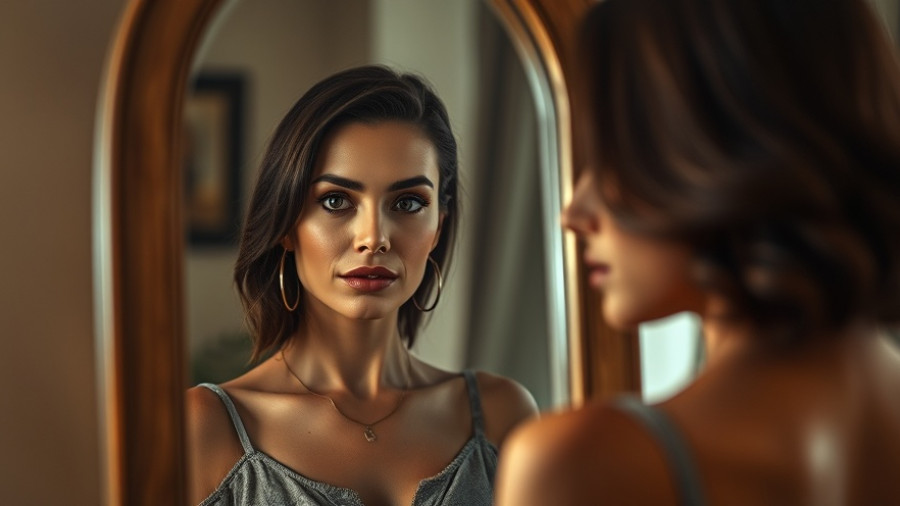 Confident woman looking in mirror, zodiac signs with the biggest ego.