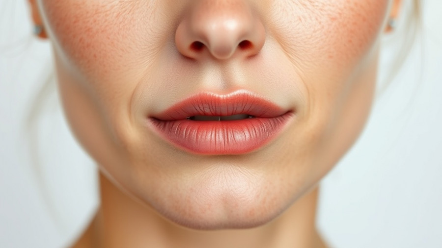Woman's face with rosacea, highlighting skin redness and texture.